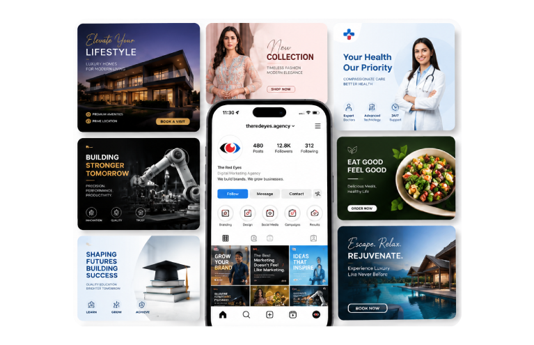 Premium Brand Grid & Content Design mockup